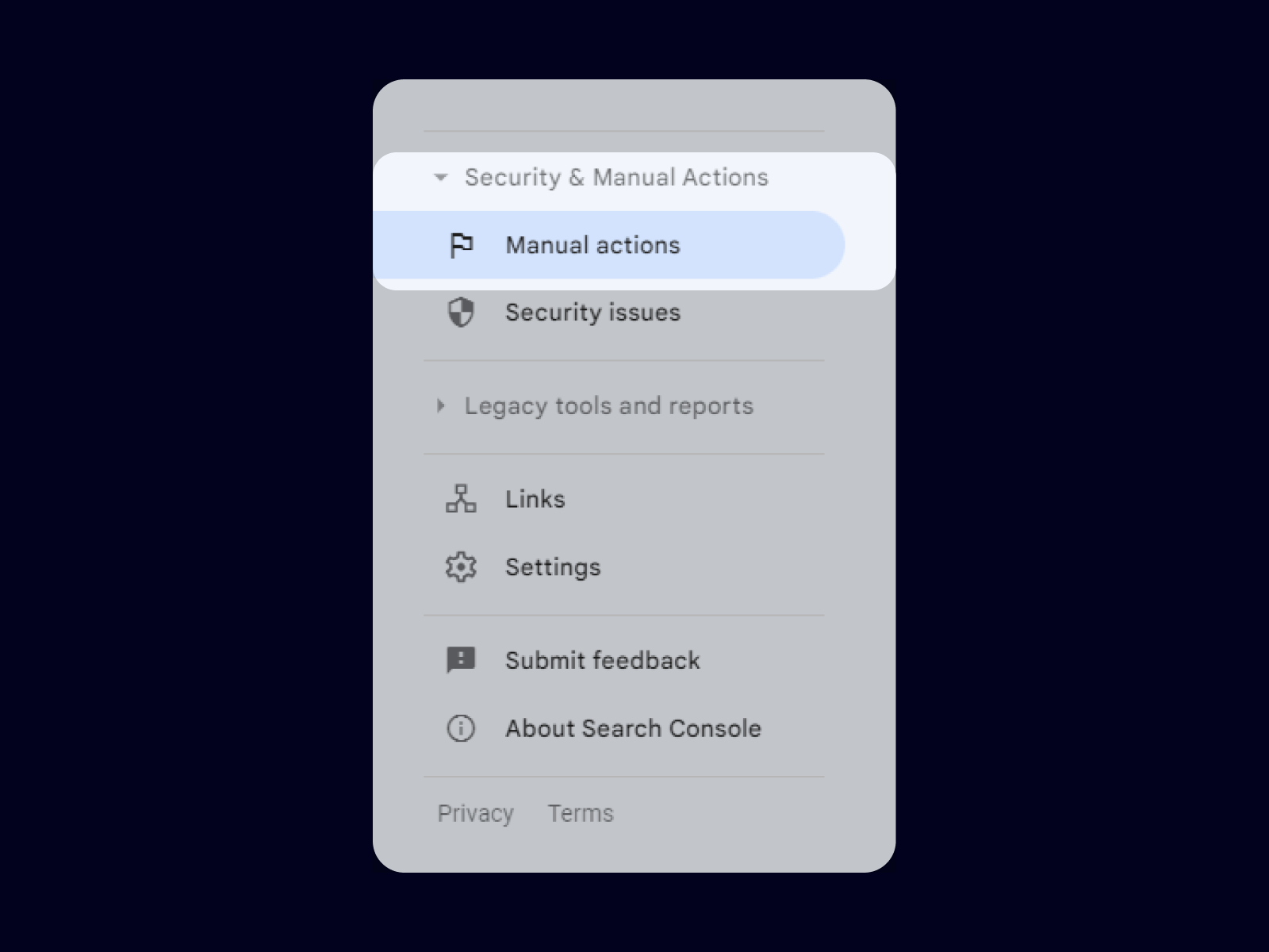 Review security issues detected on your website in “Security & Manual Actions”