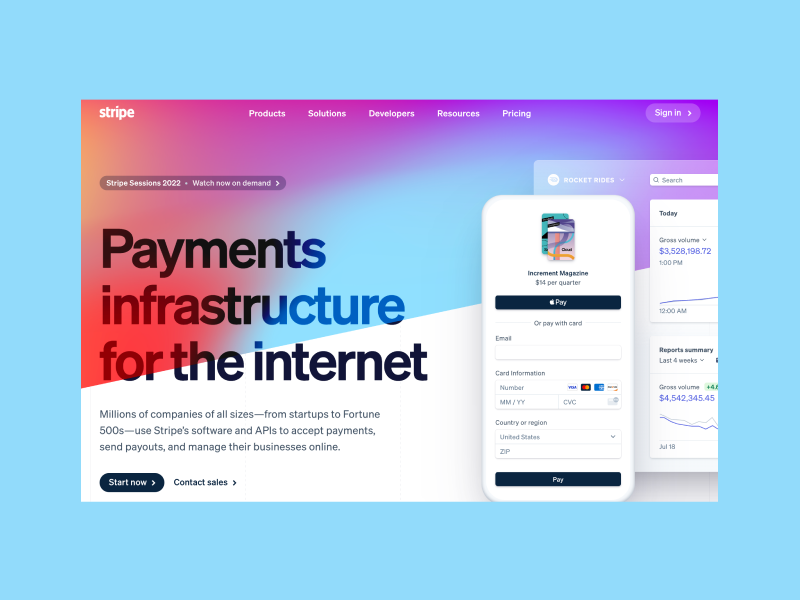 Stripe is one of the largest reliable, scalable and secure payment systems
