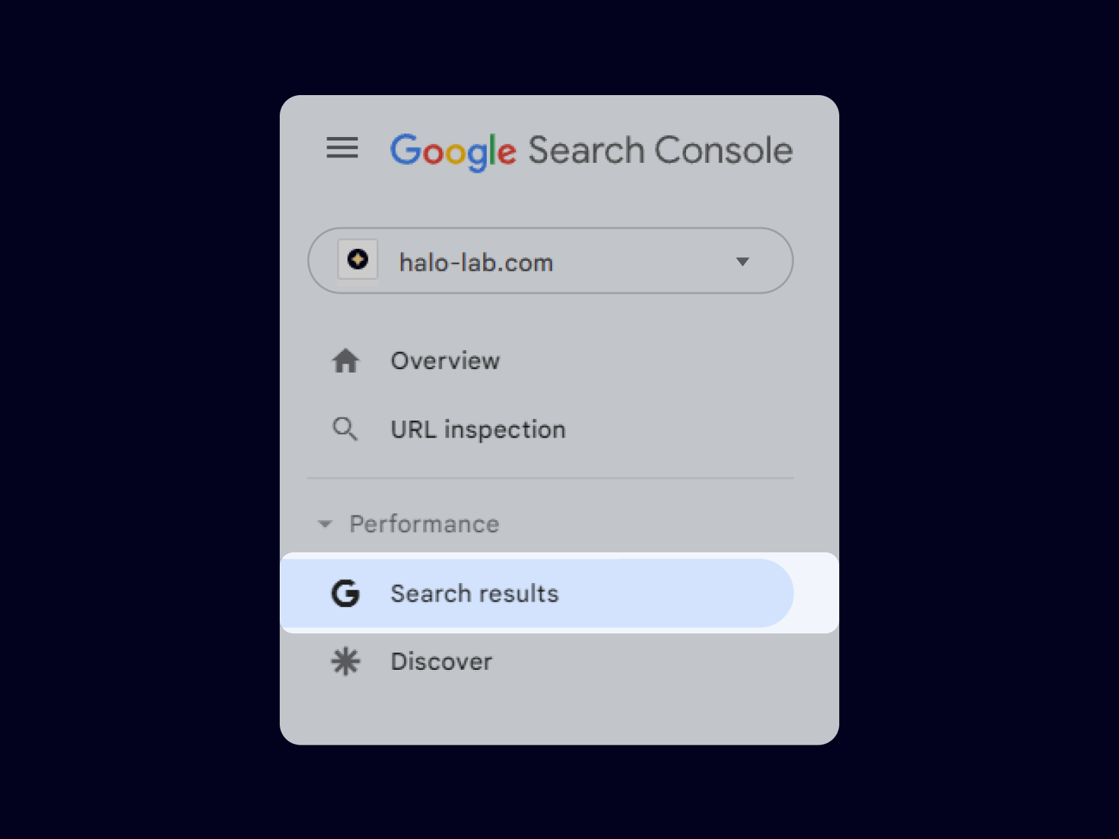 “Performance” section shows how your website performs in search results