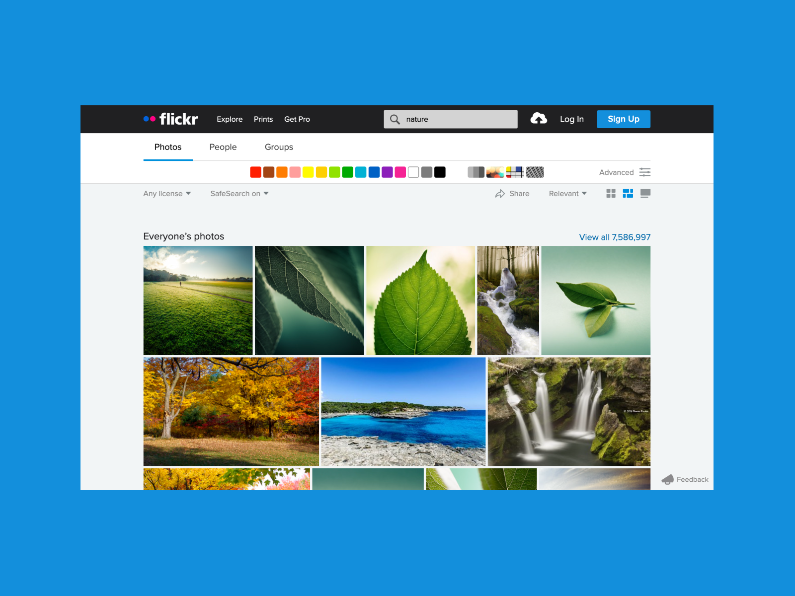 Example of Flickr’s search functionality