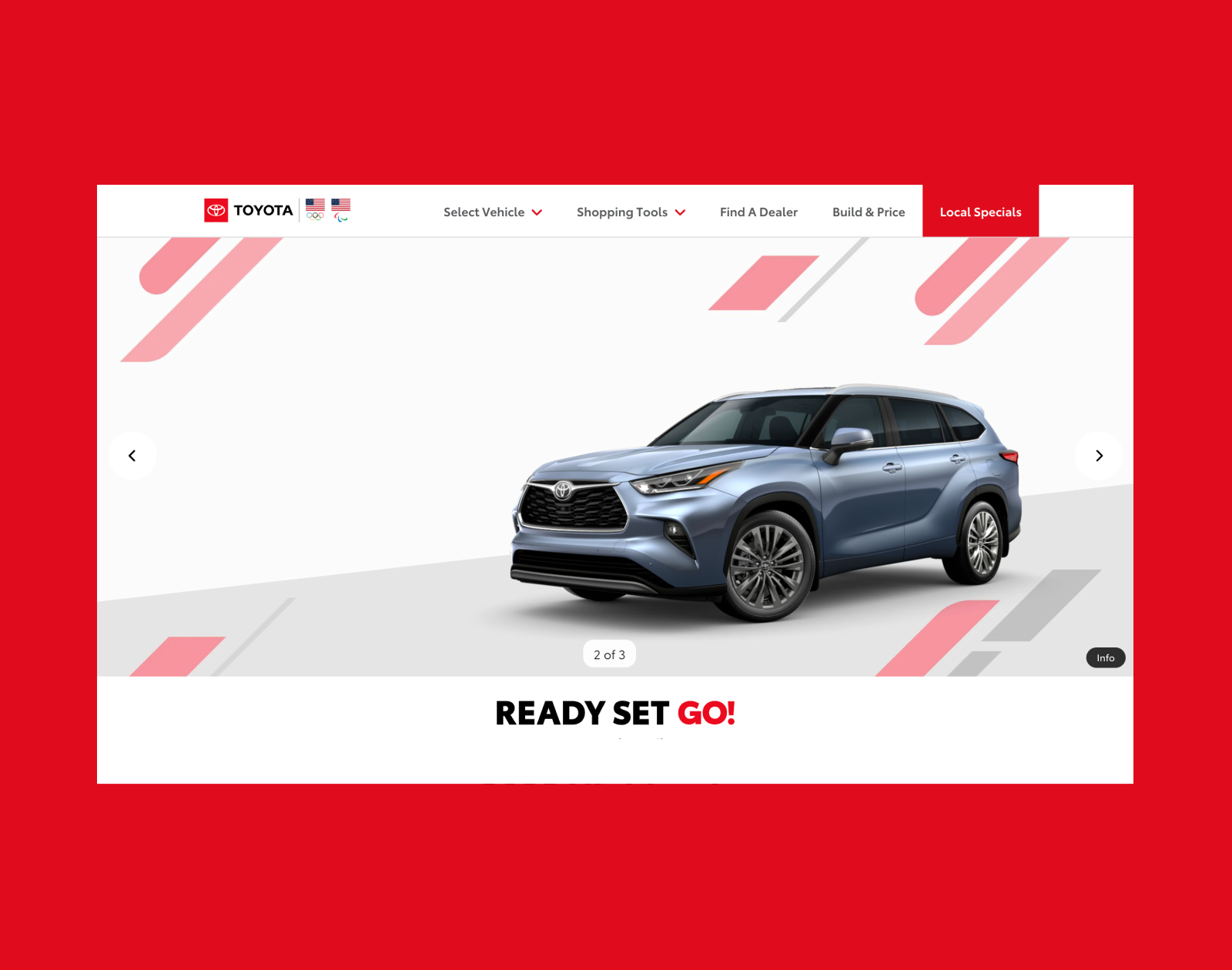 Toyota's official website — compare models, get tips and calculate payments