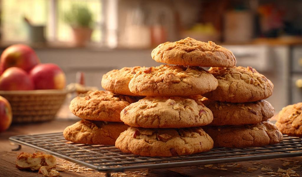 Galletas de Avena y Manzana: Saludables, Crujientes y con solo 3 Ingredientes