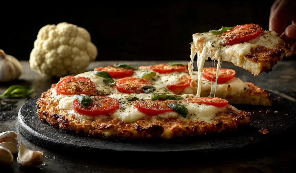 Pizza keto con base de coliflor: el secreto de plaza para comer pizza sin engordar