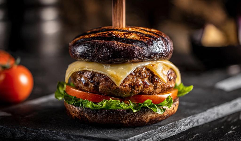 La Hamburguesa que No Engorda: Portobello "Sin Pan" para una Cena Saciante