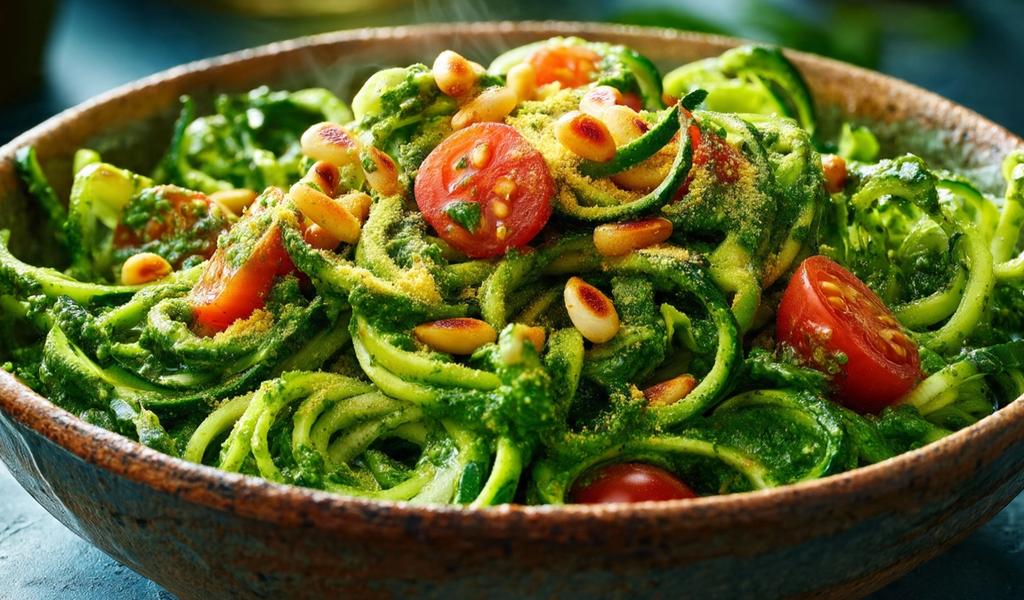 Pasta de Calabacín (Zoodles) al Pesto 2026: El estándar de la dieta ligera