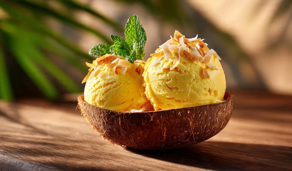 Helado de Mango y Coco Sin Azúcar: Postre Vegano, Cremoso y Saludable en Minutos