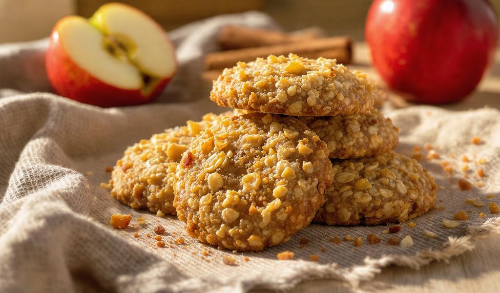 Galletas de Avena y Manzana Sin Azúcar: El Snack Saludable con Solo 2 Ingredientes