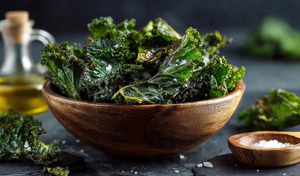 Chips de Kale al Horno: El Snack Saludable, Crujiente y Bajo en Calorías (Keto) en 15 Minutos