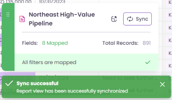 Wave V25 Product Screenshot - Mapped Report Summary