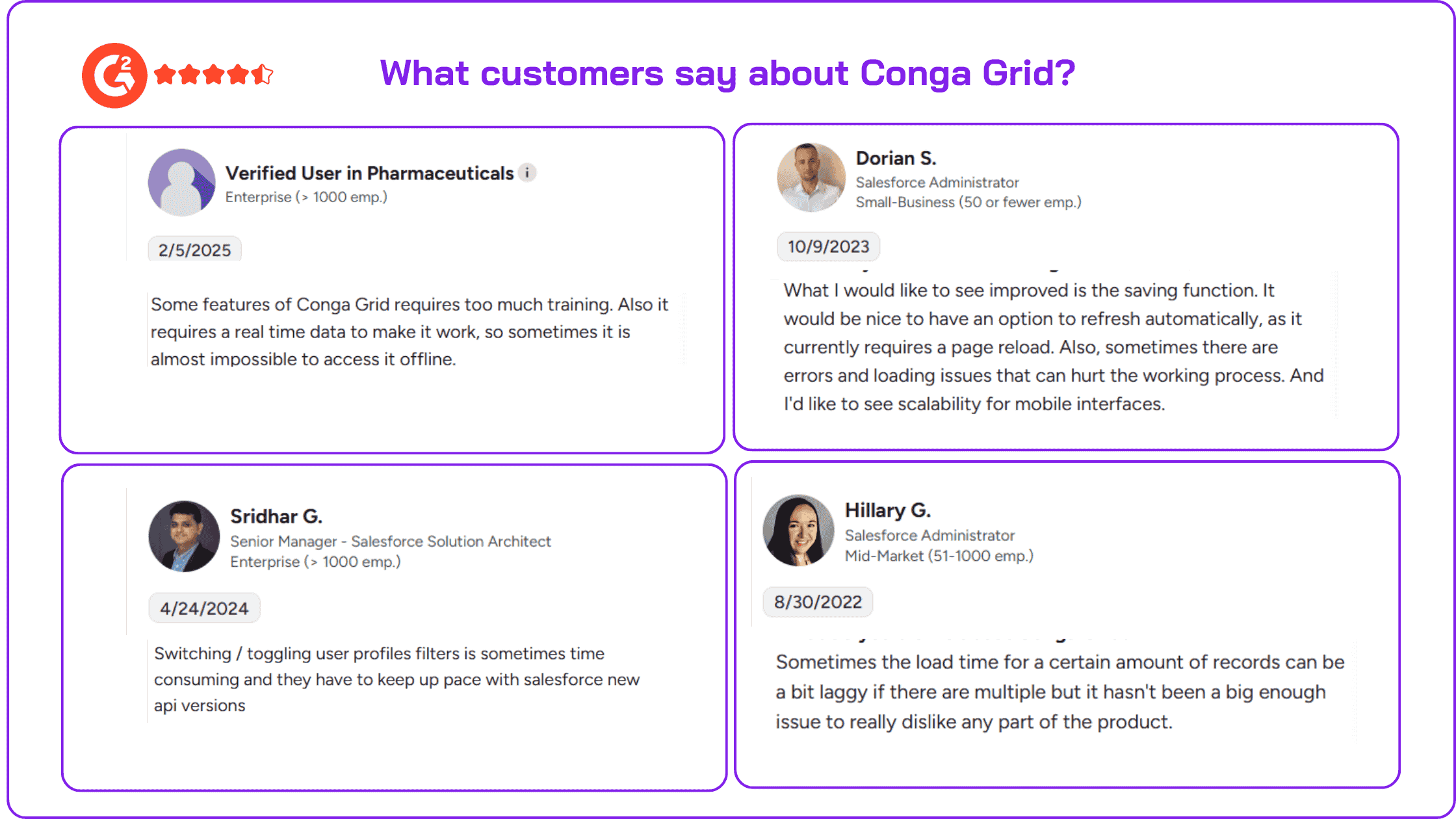 What customers say about Conga Grid