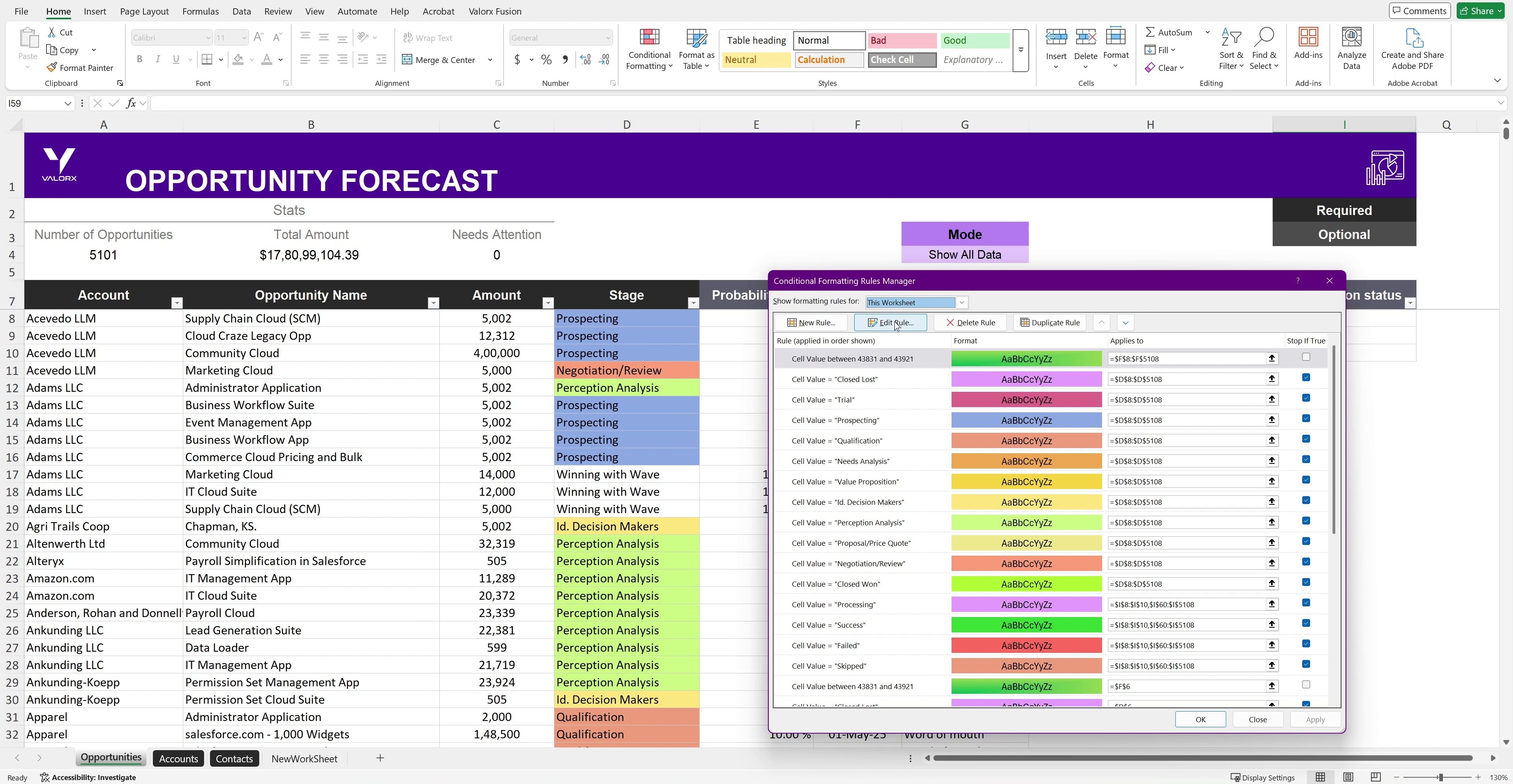 Conditional formatting