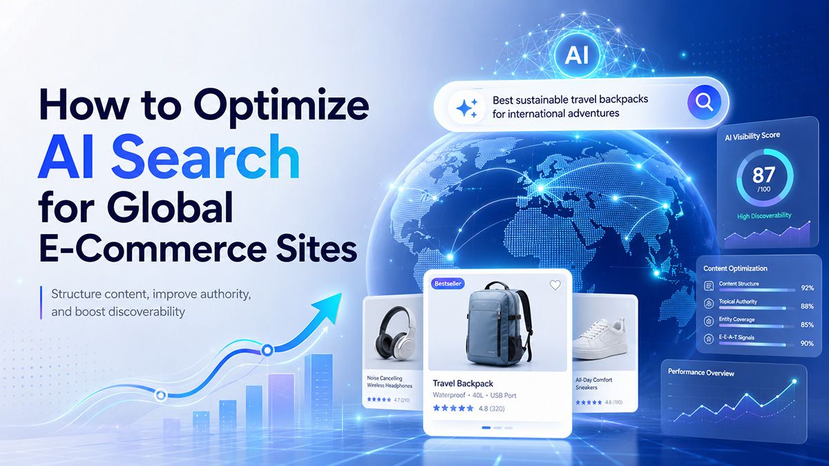 A flowchart comparing traditional Google keyword SEO with ChatGPT's retrieval-augmented generation (RAG) and entity recognition for cross-border independent sites.