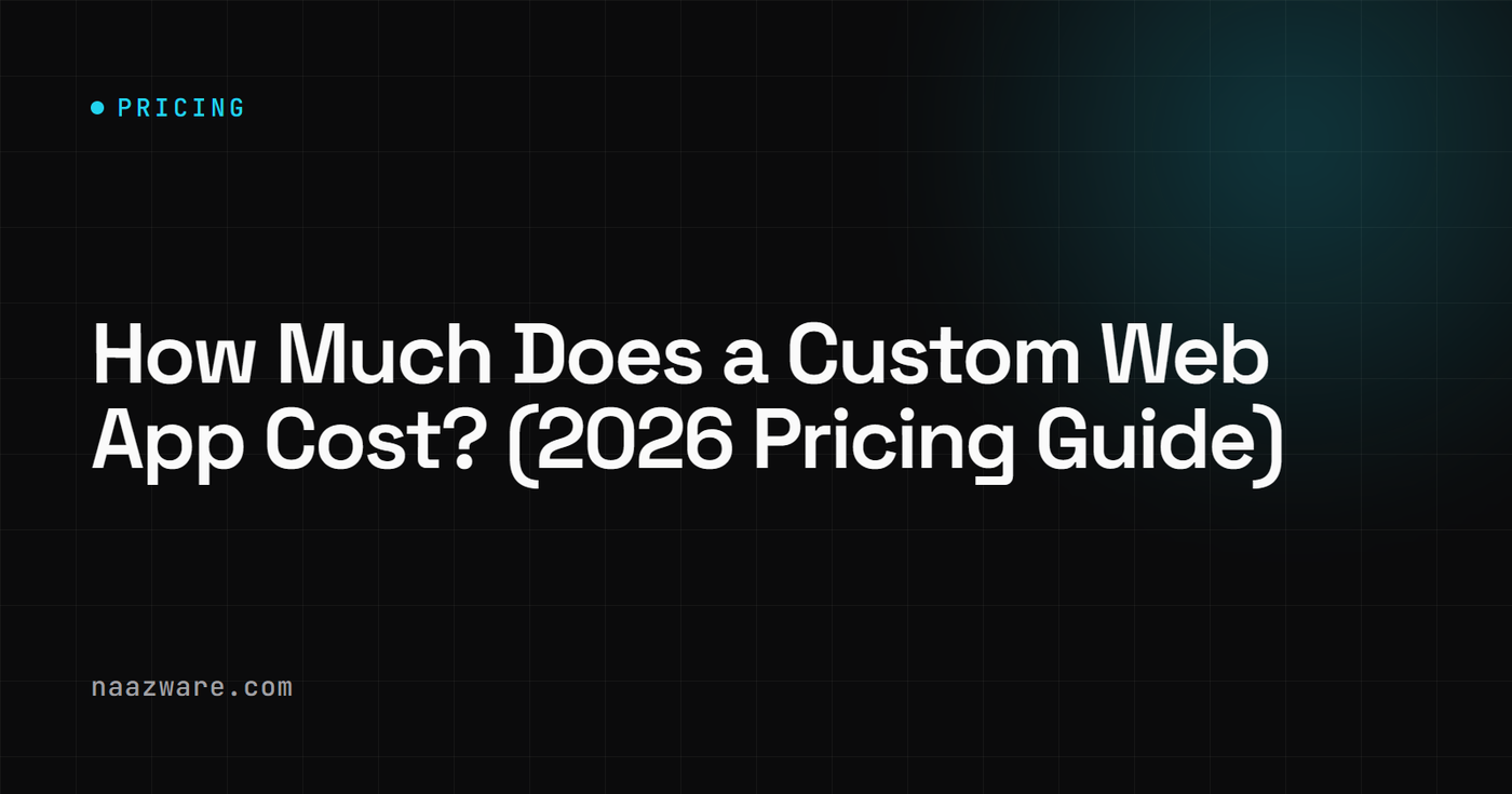 How Much Does a Custom Web App Cost? (2026 Pricing Guide)