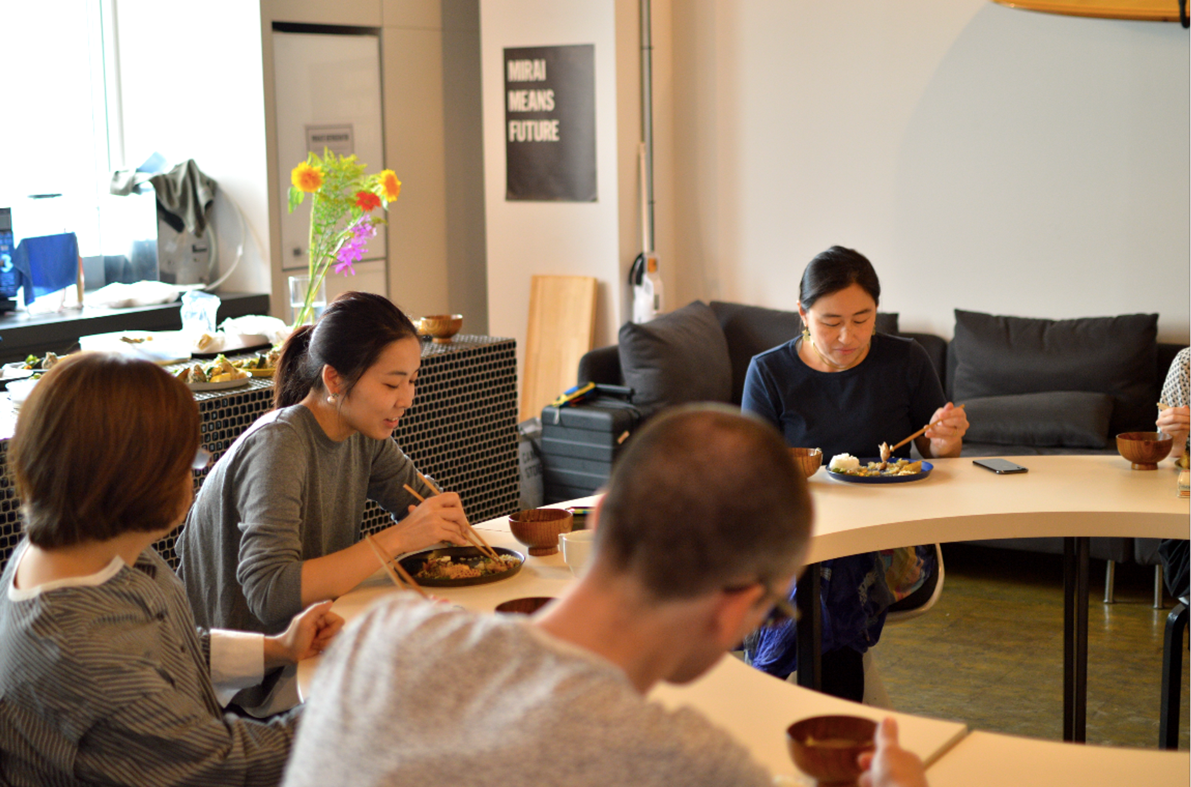 Community lunch scene