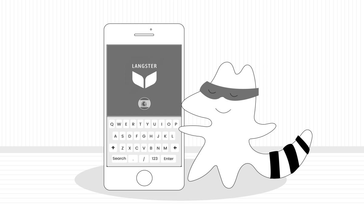 the picture of a smartphone’s screen showing Readle (Langster) for Spanish learners. 