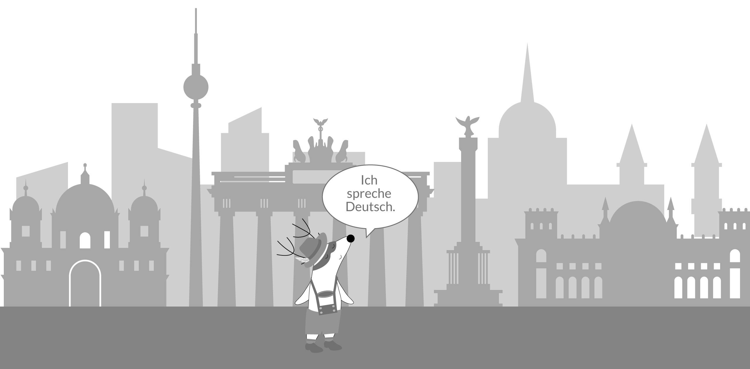 I speak German in German