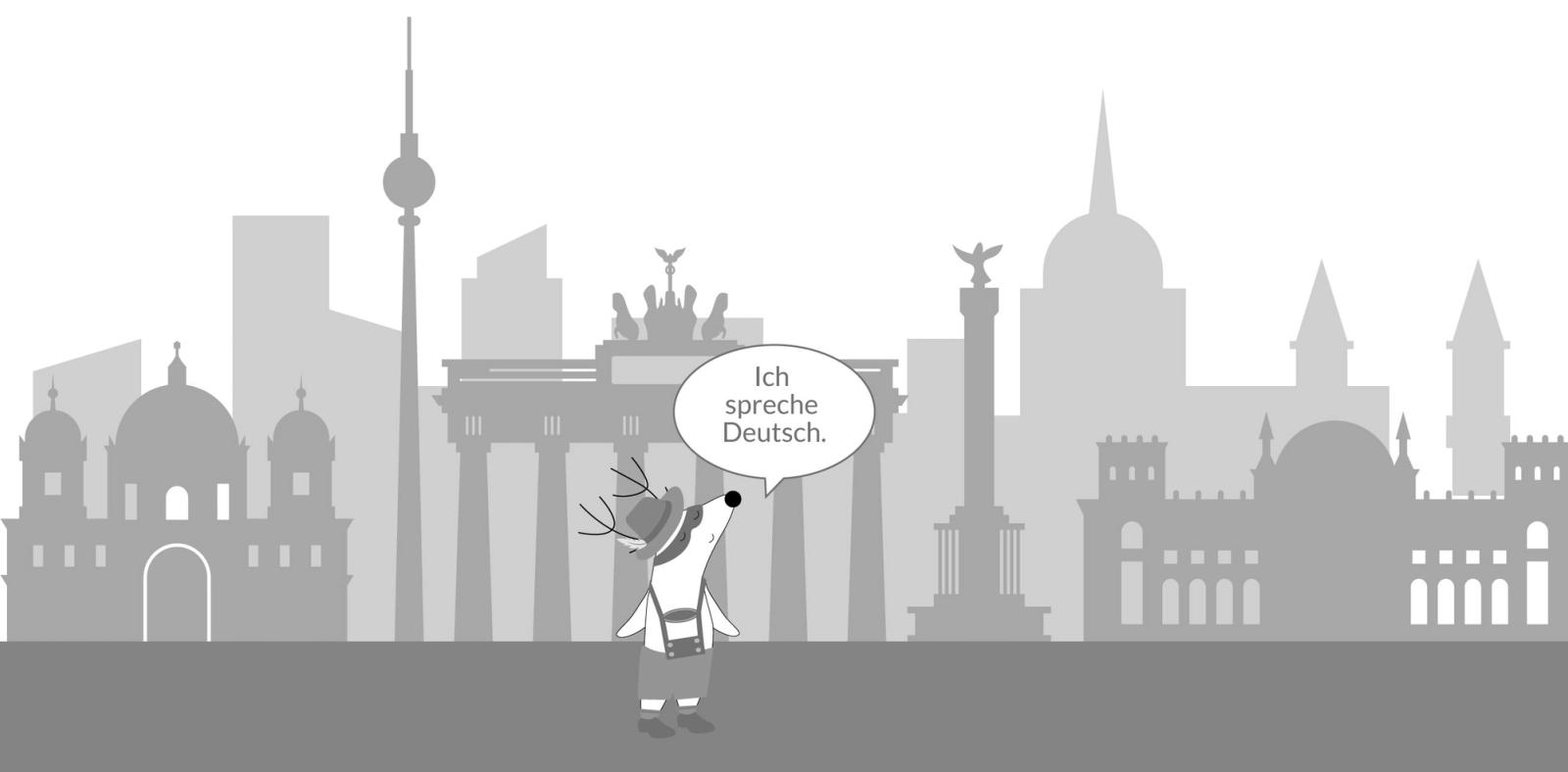 I speak German in German