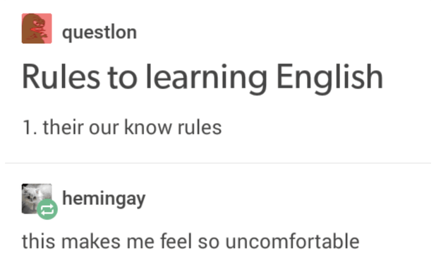 meme about rules to learn English