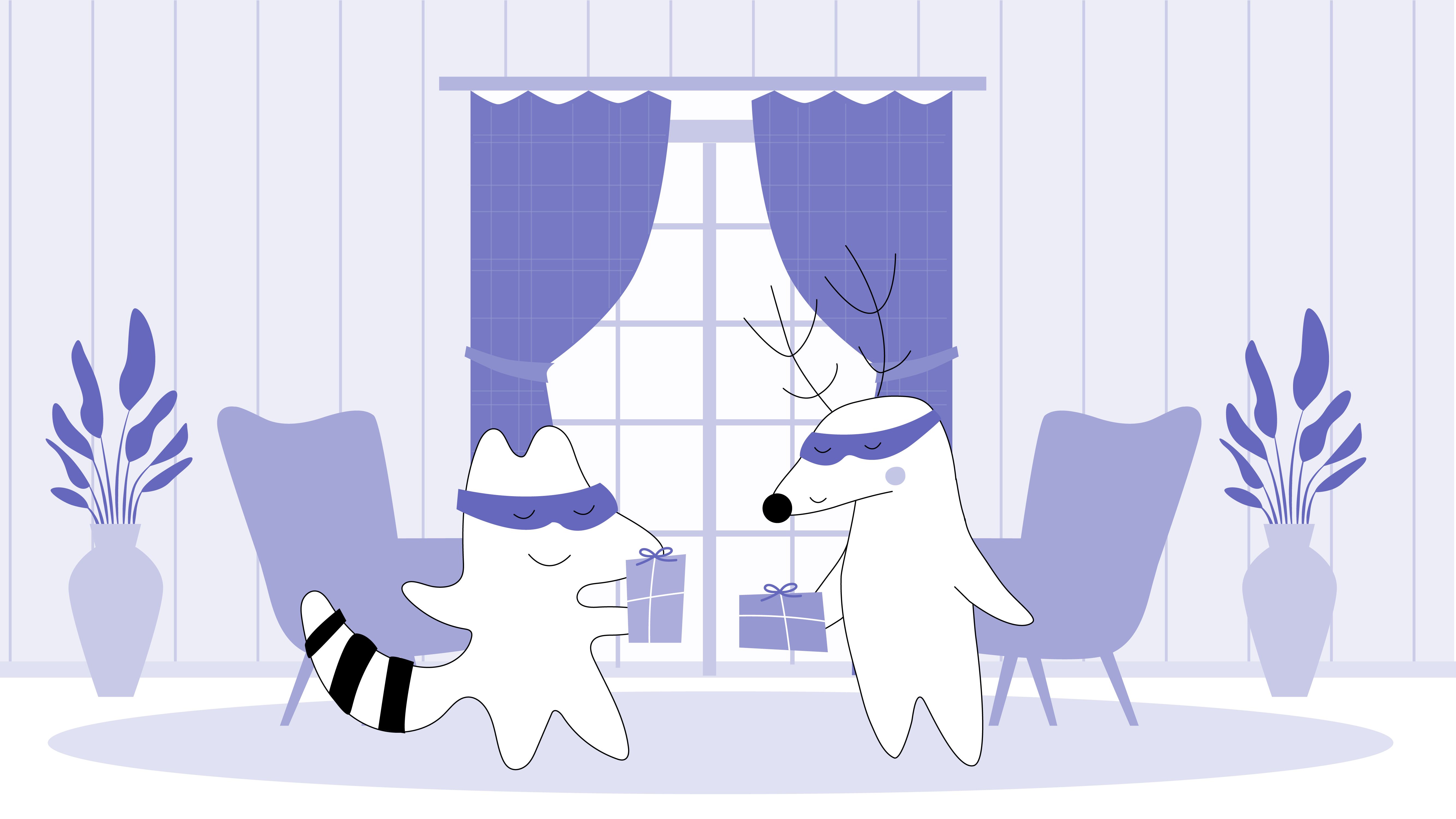 Soren and Iggy exchange small gifts.