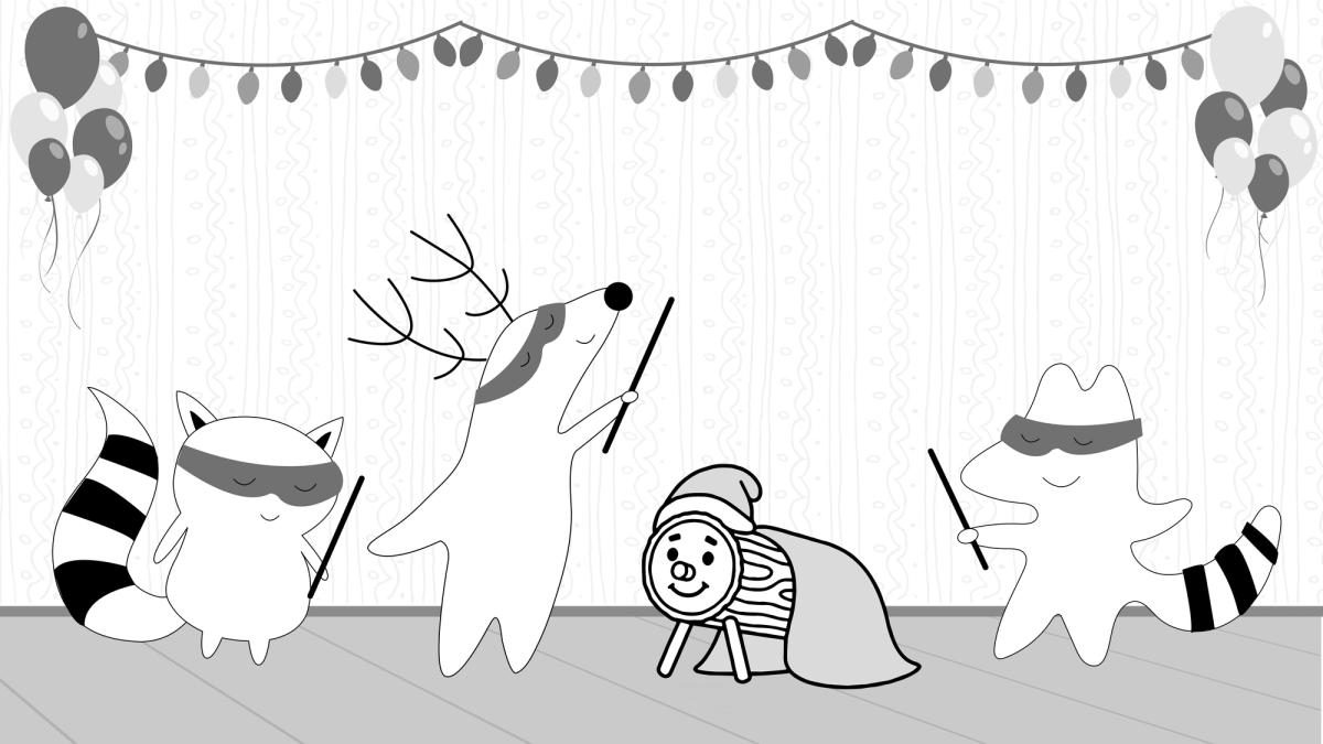Iggy, Pocky, Soren, and Benji are hitting The Caga Tió to get Christmas presents.