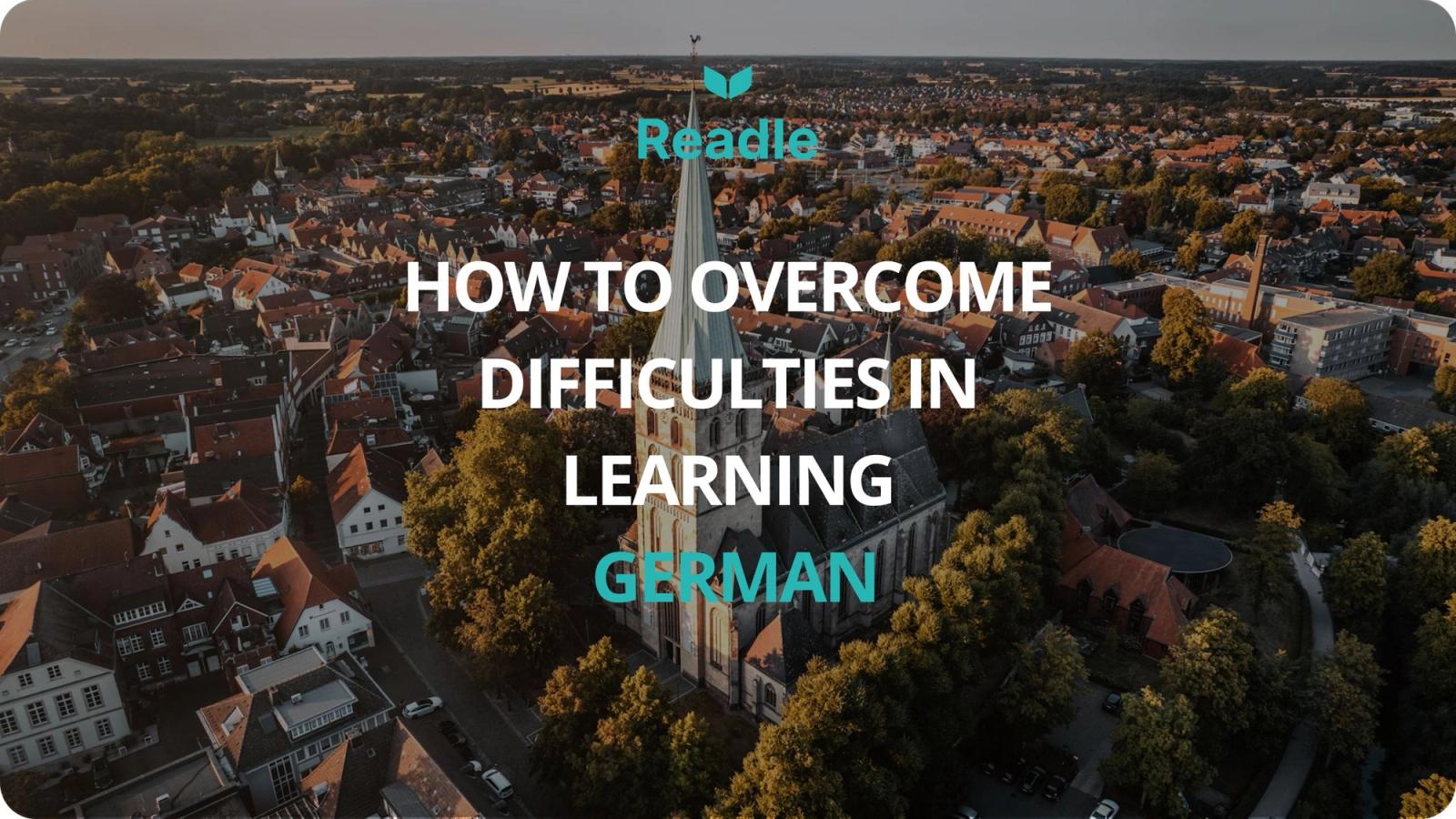 Characters talking about learning German
