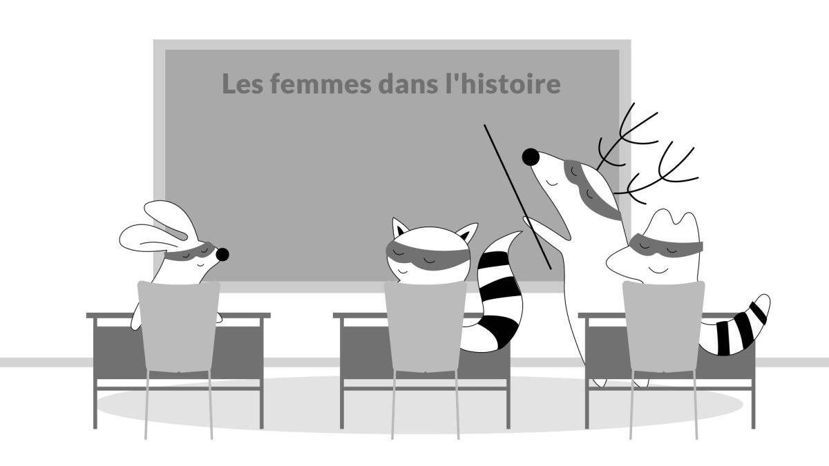 Benji in a French university, at a lesson called “Les femmes dans l'histoire”.