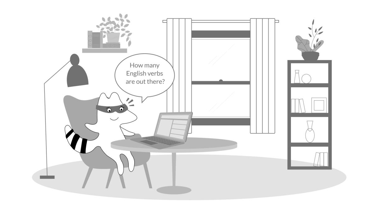 Iggy googles “how many English verbs are out there.”