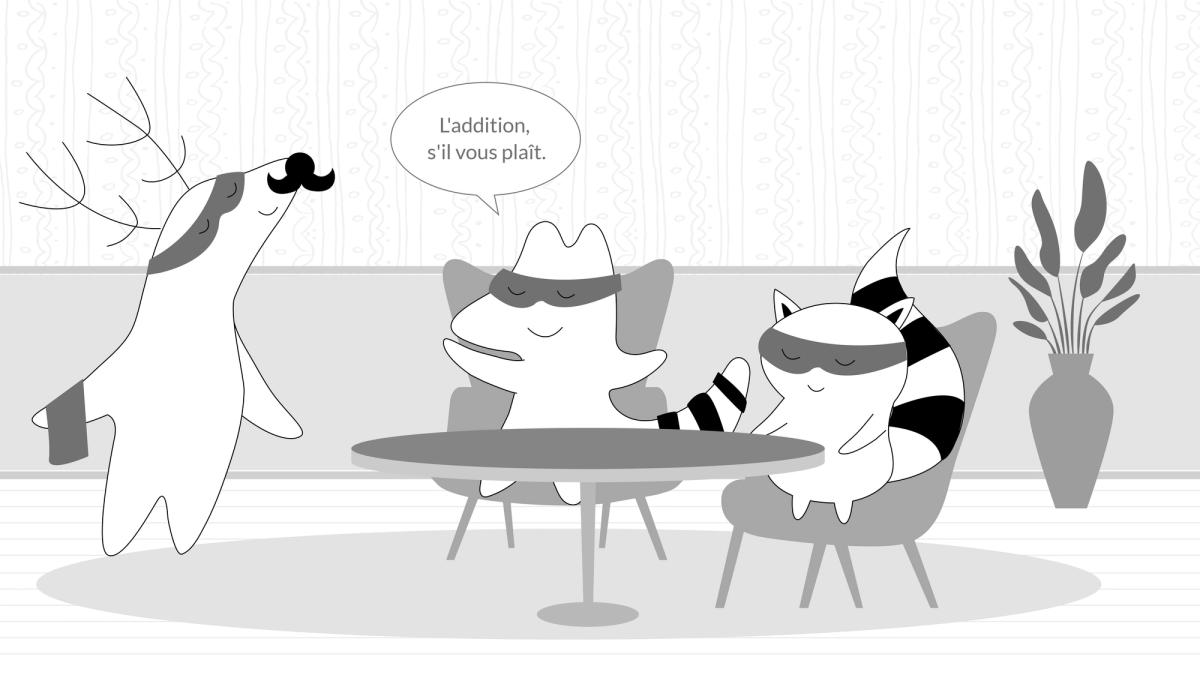  Iggy and Soren have finished their dinner at the restaurant — they had escargots