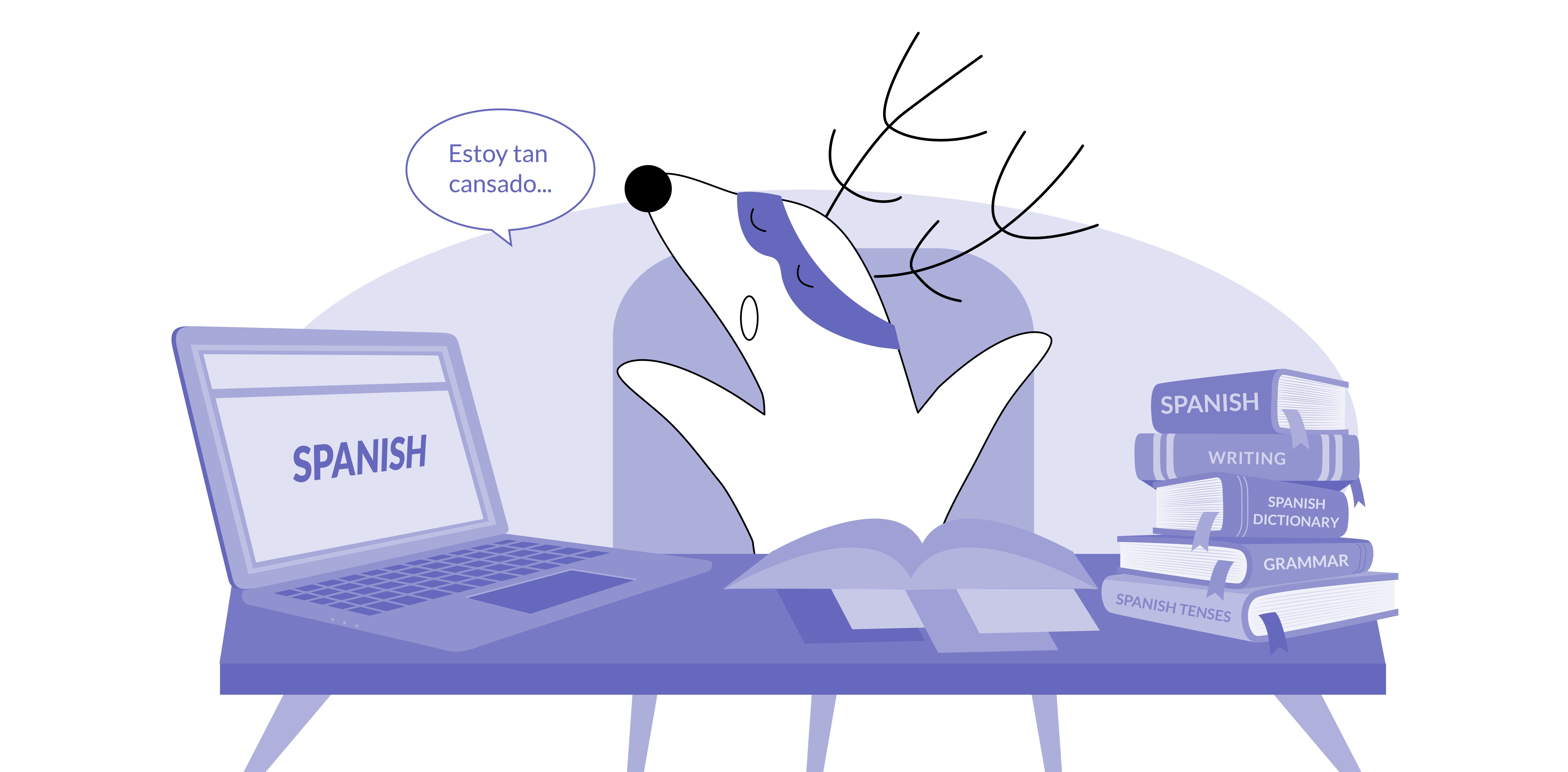 Soren is yawning and stretching in front of his desk, thinking,
