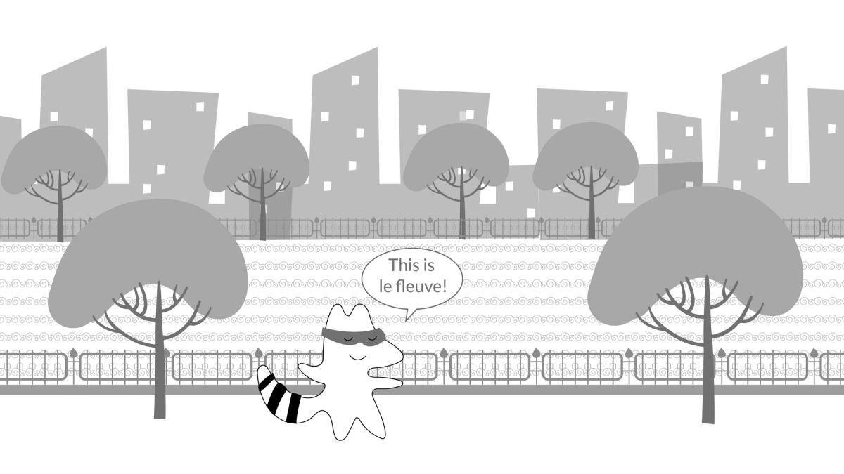  Iggy walks by the River Seine, thinking, “This is le fleuve!” 