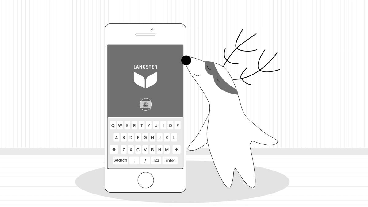 Soren is learning Spanish using the Langster app.