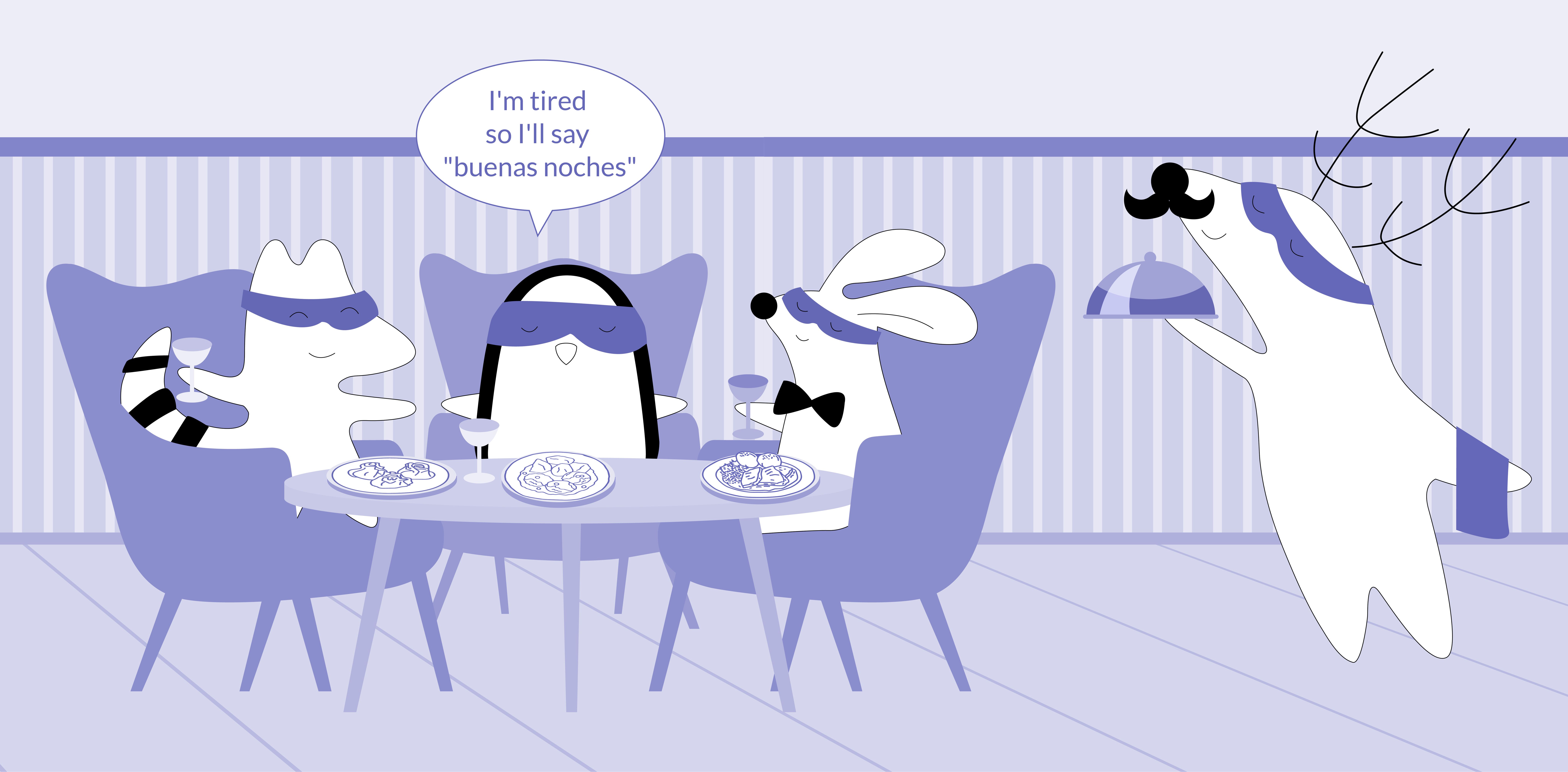 Soren and Pocky are having dinner at a restaurant and Soren says