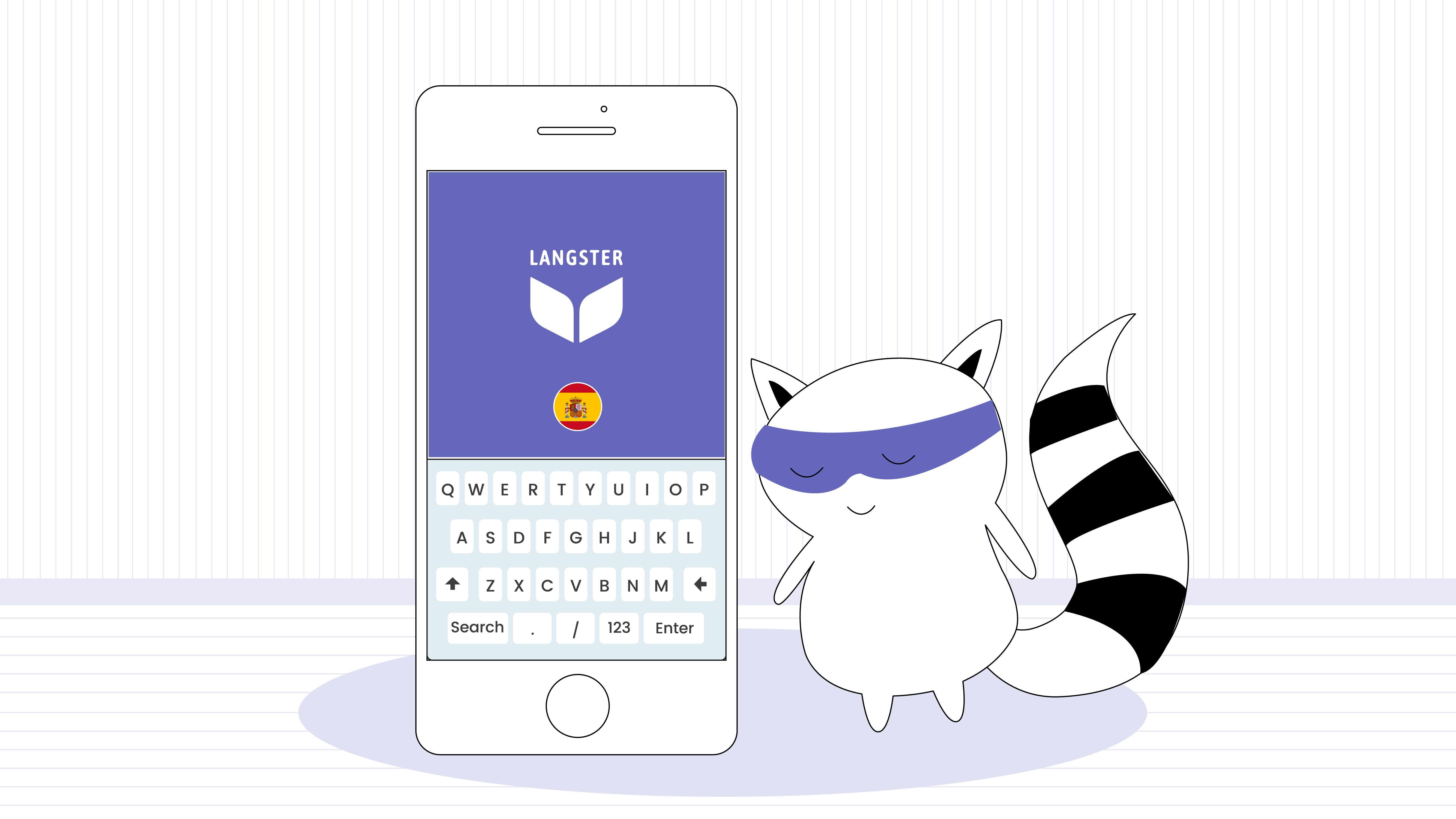 Benji is studying Spanish using the Langster app.