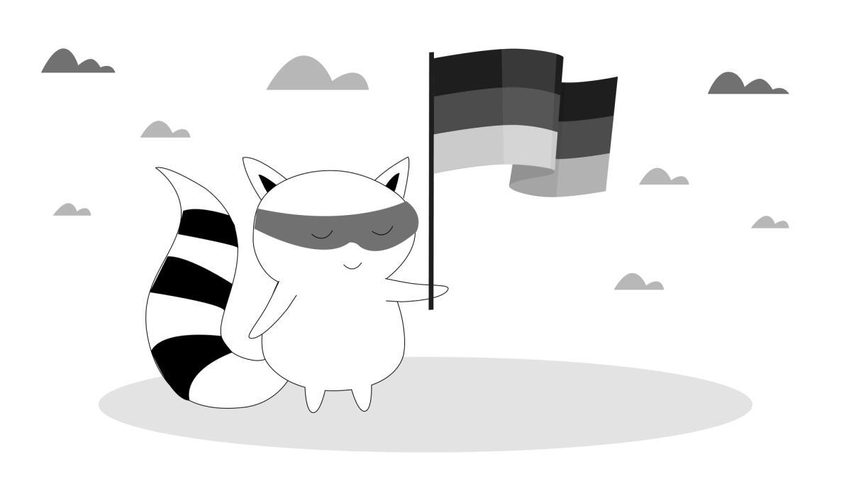  Benji waving the German flag.