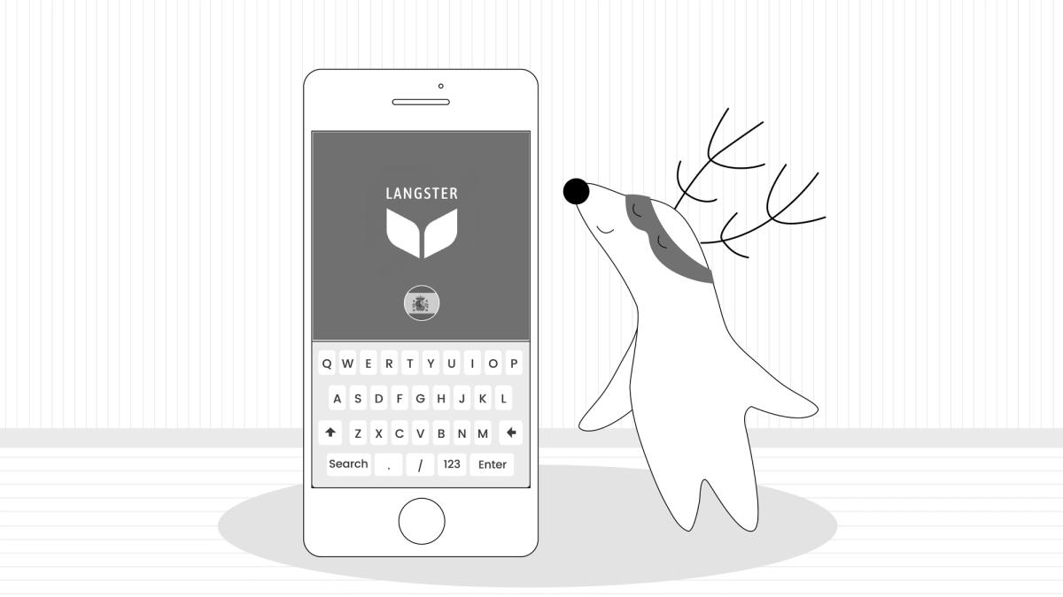 Soren is using the Langster app to learn Spanish.