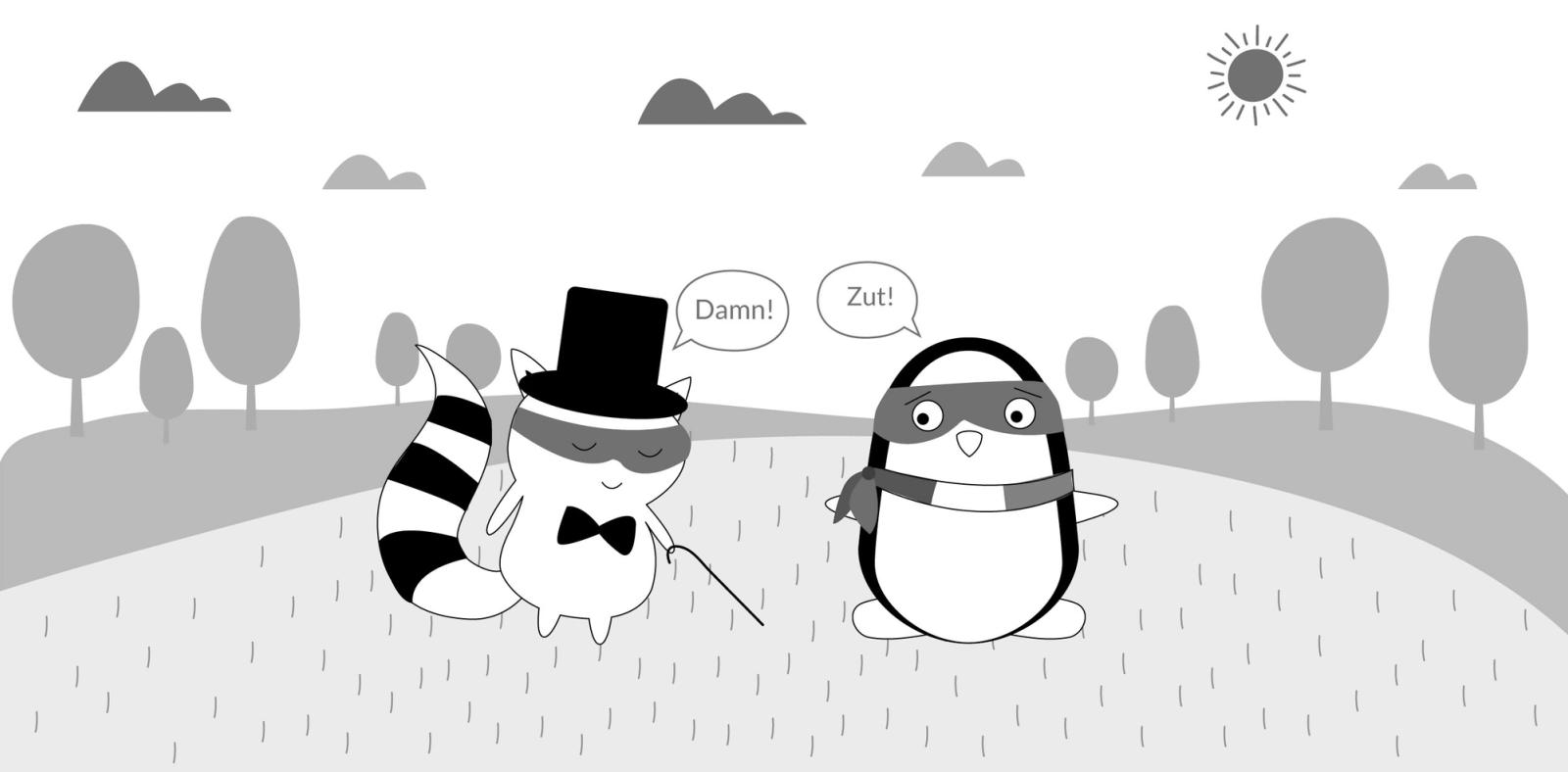British and French characters using curse words