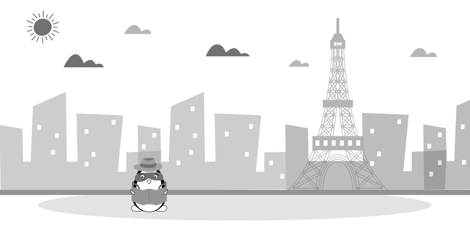 Pocky in Paris, looking confused
