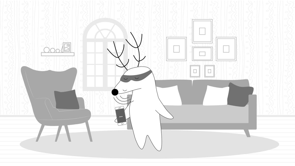 An illustration of the speech recognition technology in action.
