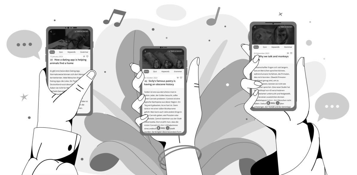 Various hands holding their smartphones