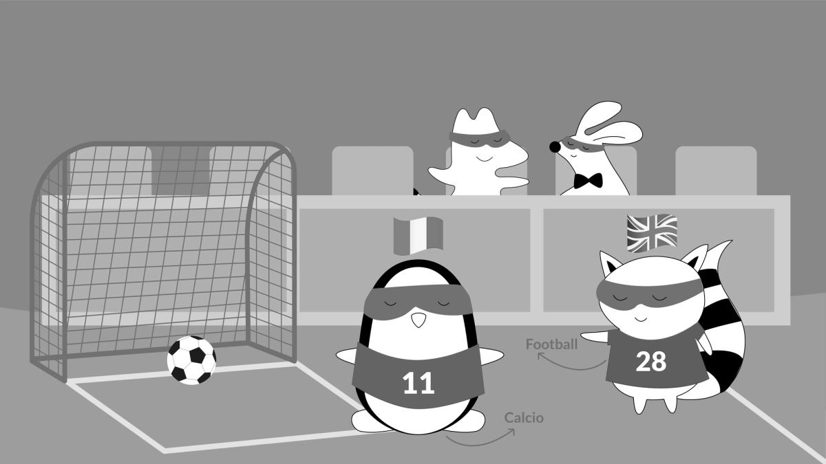 Benji and Pocky are playing football against each other. 