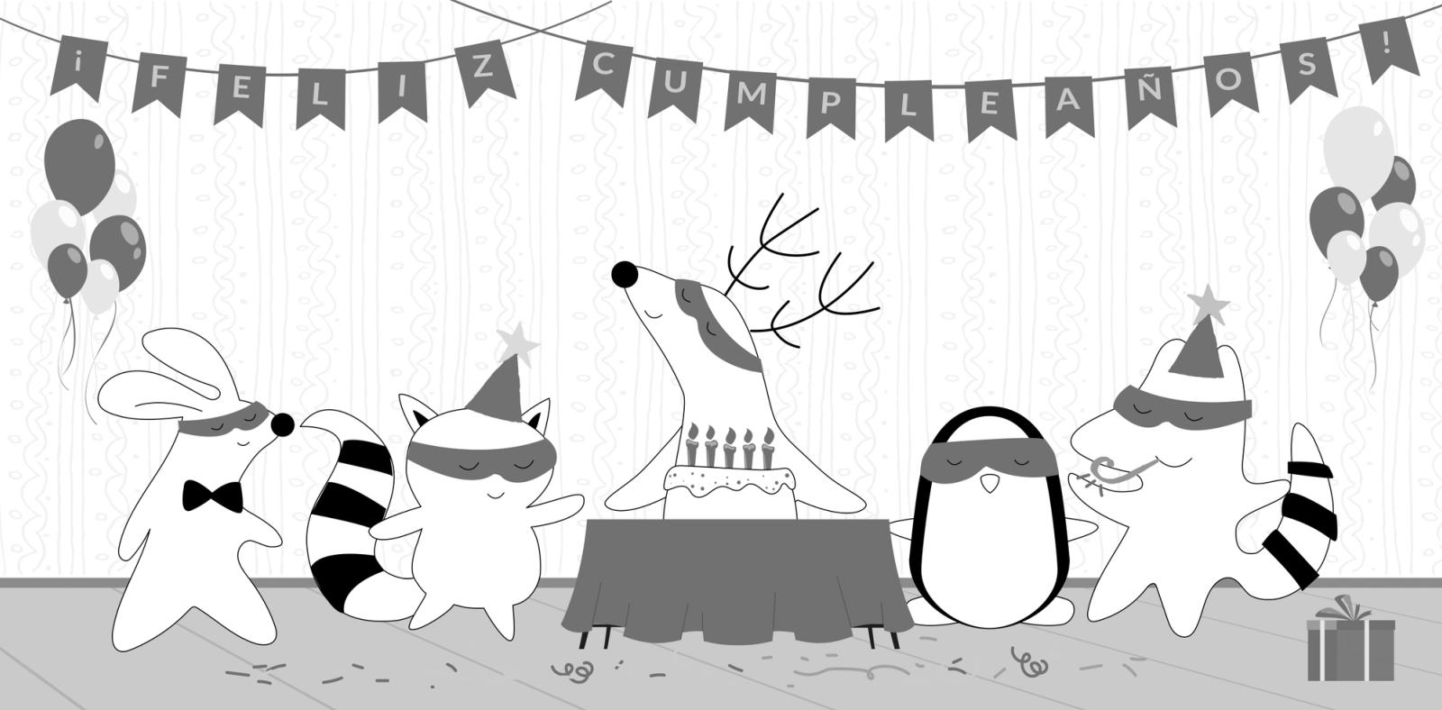  It's Soren's birthday, he's surrounded by friends and about to blow the candles of a giant cake.
