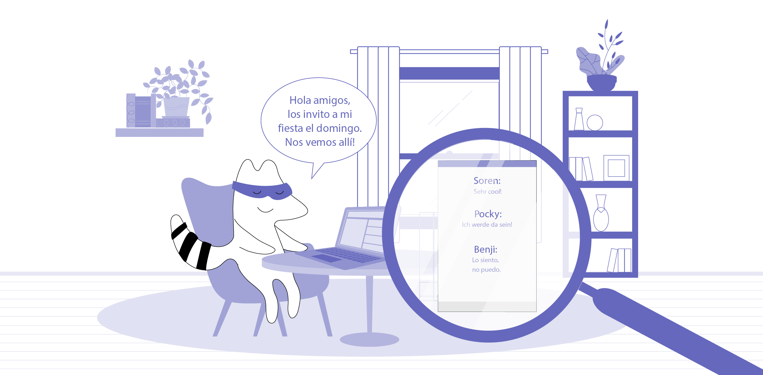 Iggy sends an invitation to her party to a group chat, text says “Hola amigos, los invito a mi fiesta el domingo