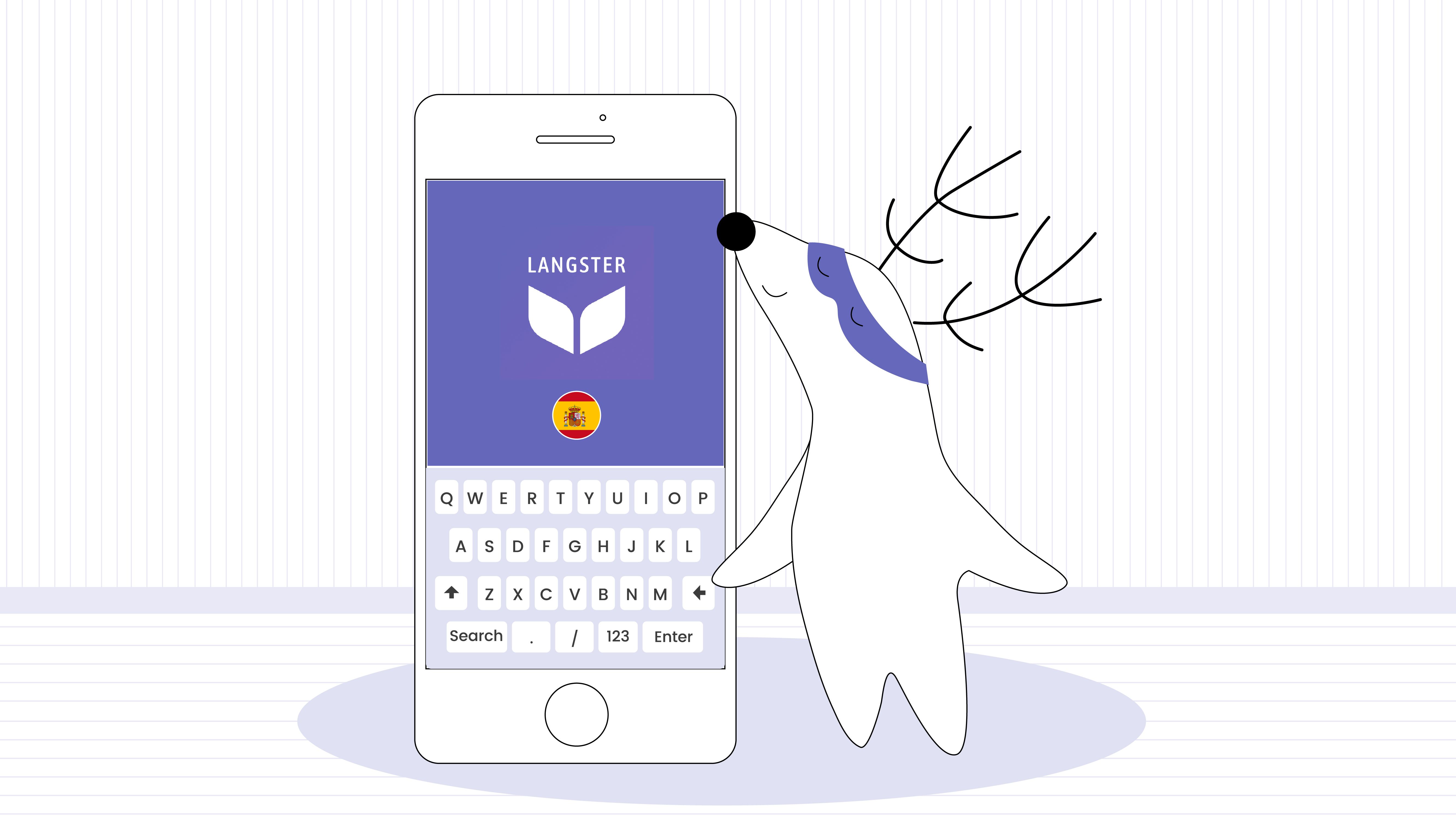 Soren using Langster to learn Spanish.