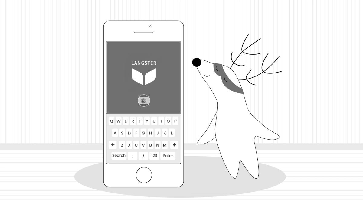 Soren is using the Langster app to learn Spanish.