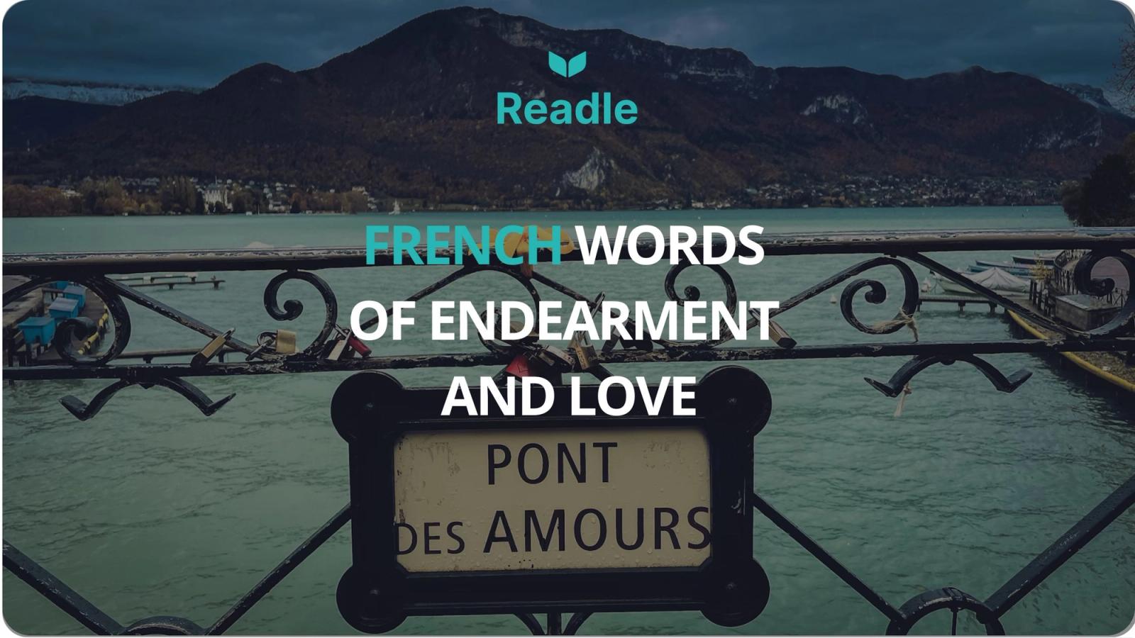 Characters using French words of endearment 