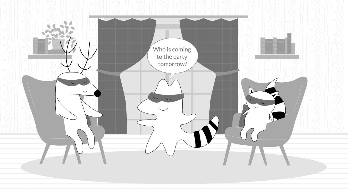 Benji, Soren and Iggy are at home together and Iggy is asking: “Who is coming to the party tomorrow?”