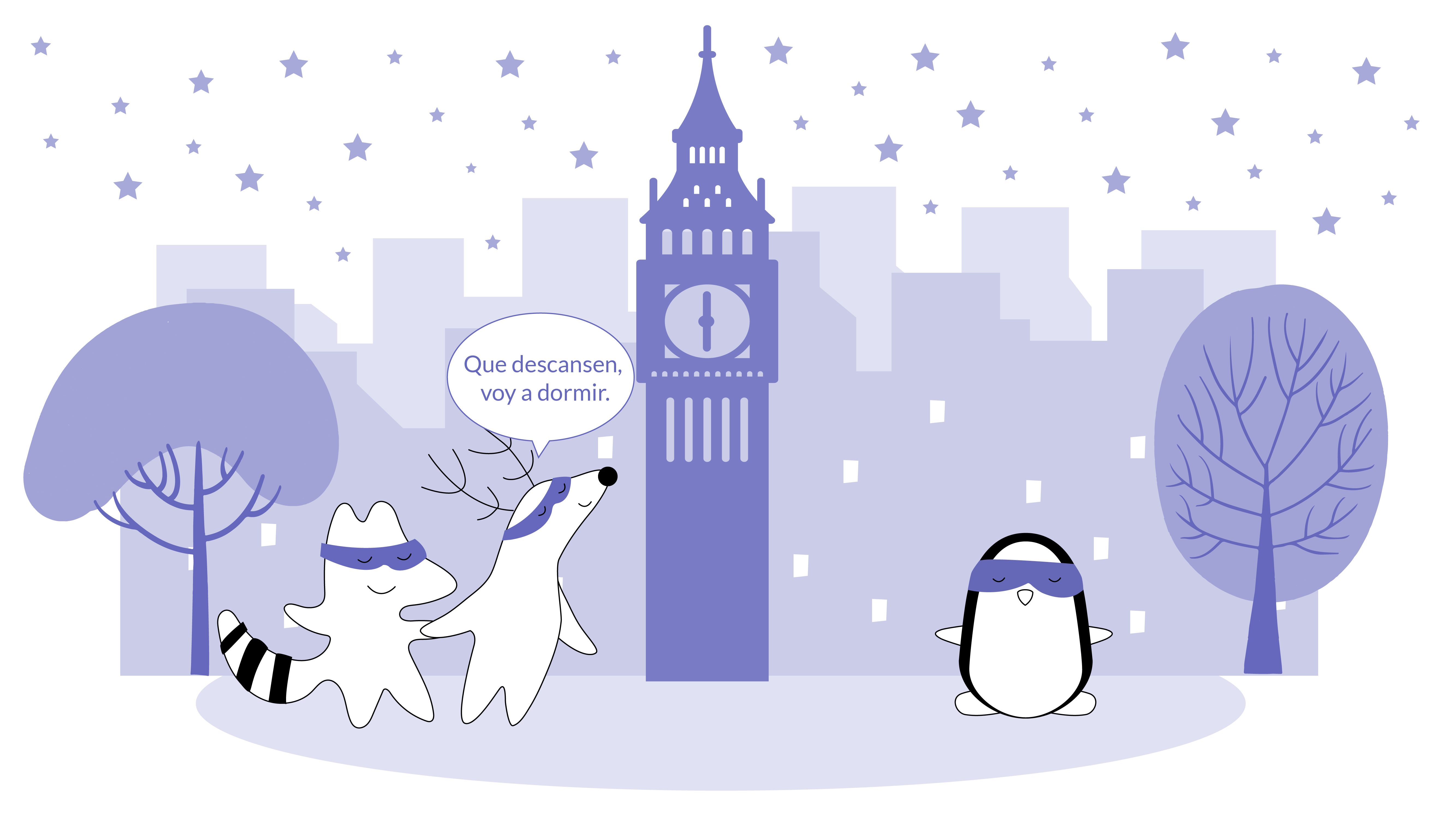 Iggy, Soren, and Pocky in the street at night, Soren says