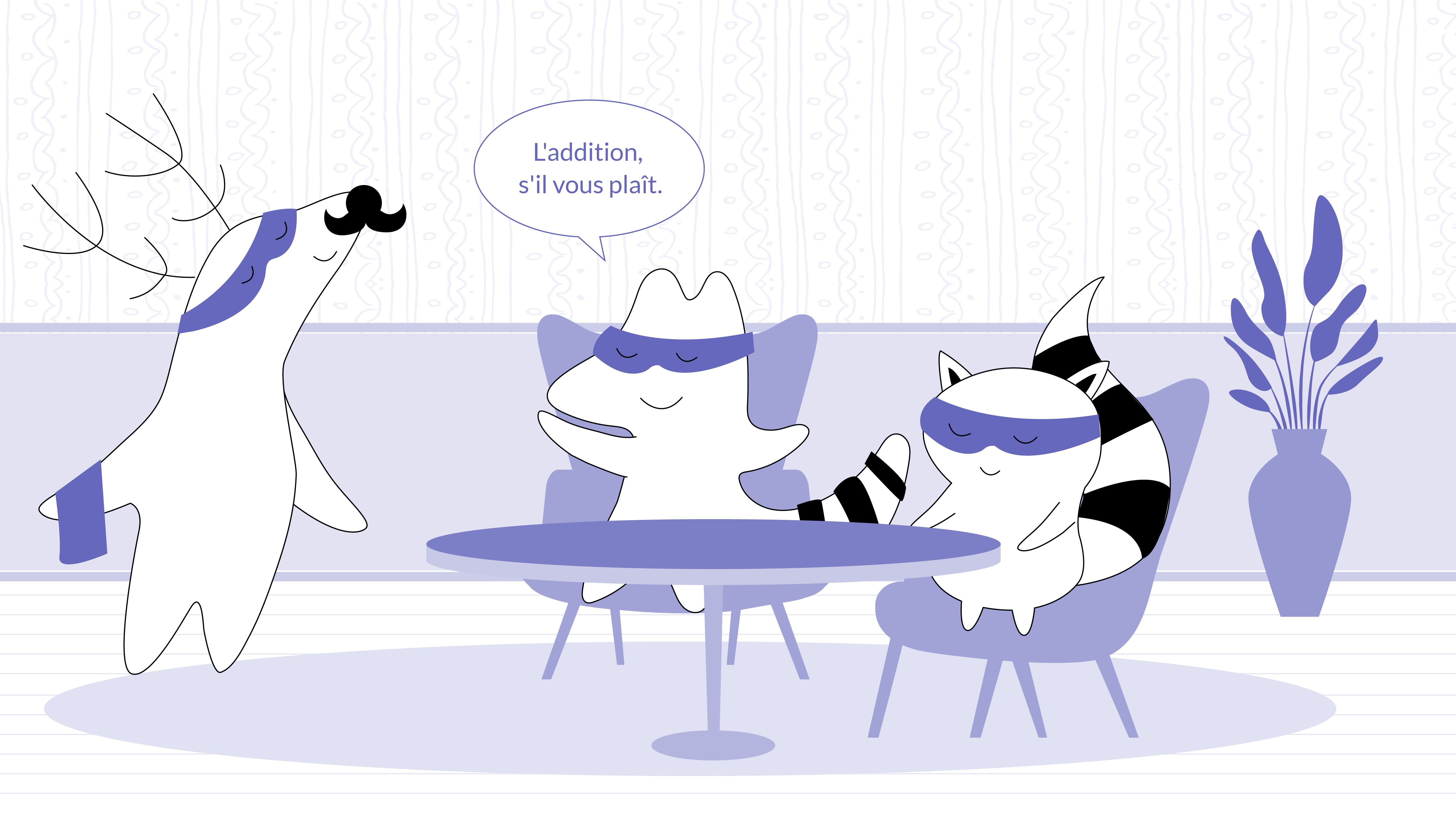 Iggy and Soren have finished their dinner at the restaurant — they had escargots