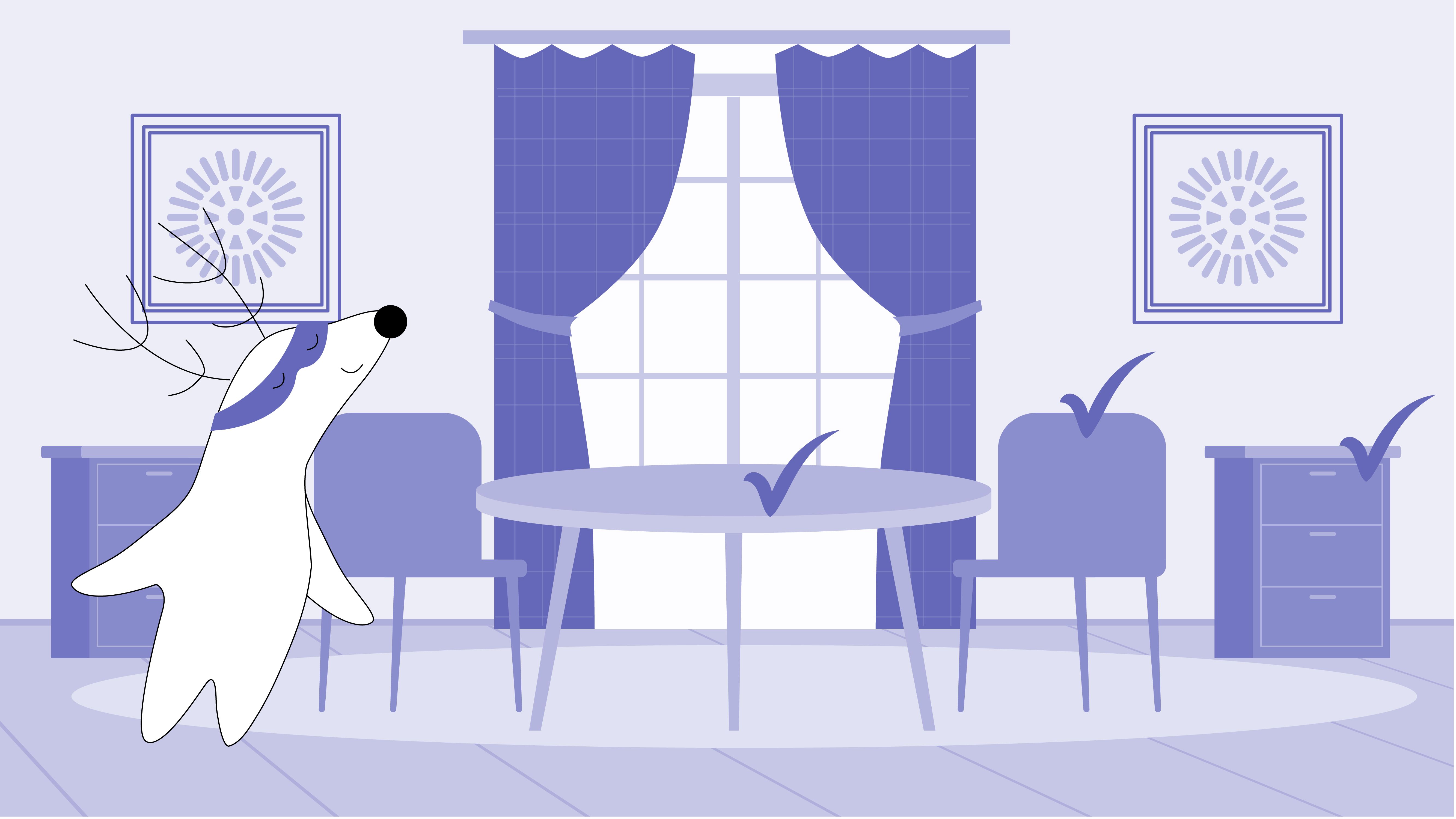 Soren is in a room, in which all furniture pieces — table, chair, and a commode – are singed