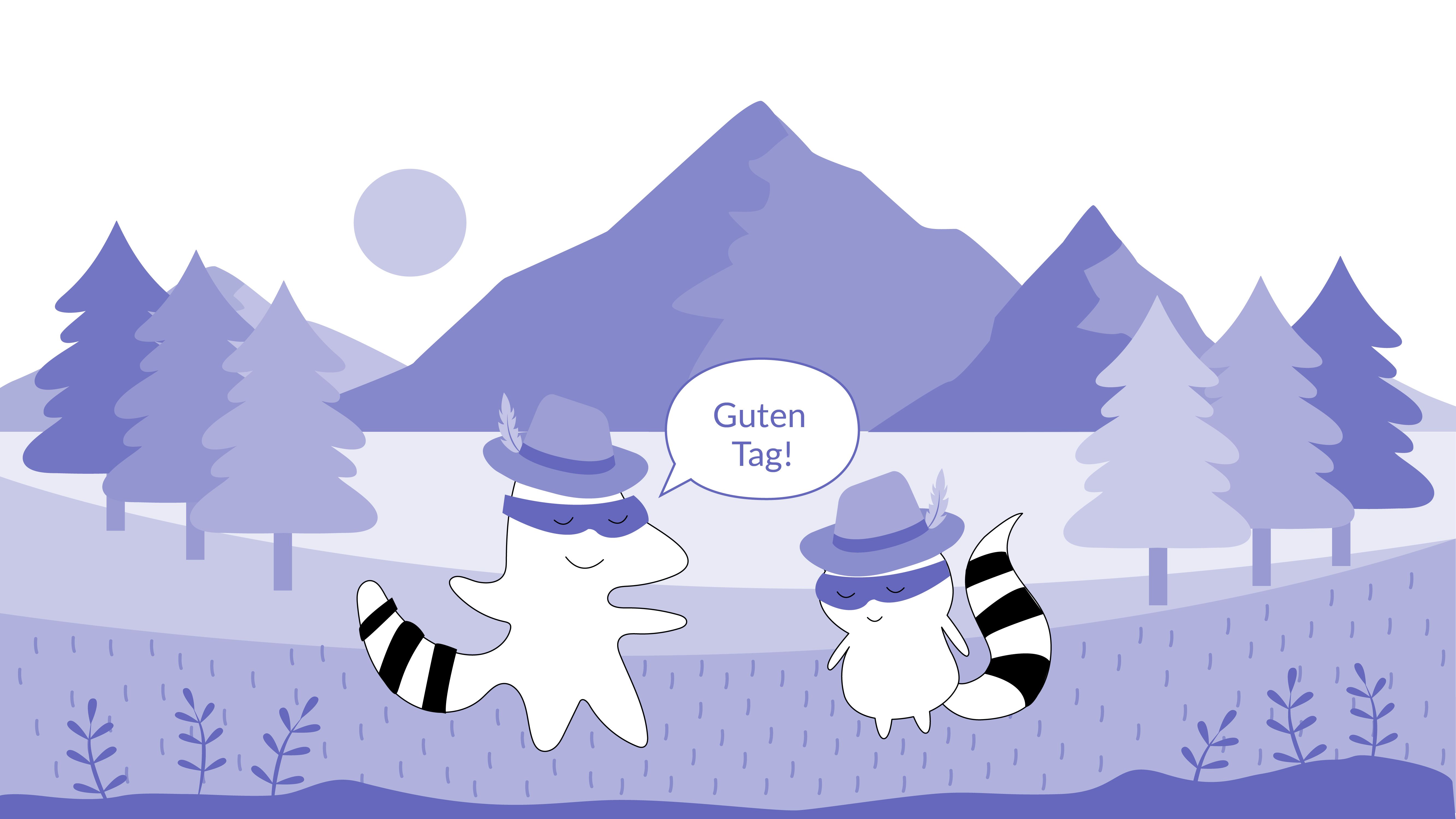 Pocky waving to Iggy, saying